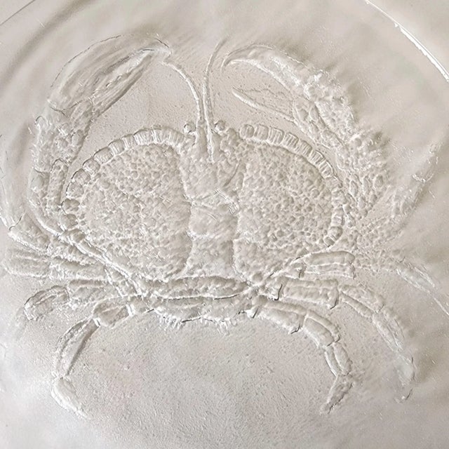 1990s 1990s Kosta Boda Swedish Glass Crab Plate For Sale - Image 5 of 6