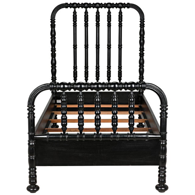 American NOIR Bachelor Bed, Twin, Hand Rubbed Black For Sale - Image 3 of 10