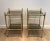 Metal Brass Side Tables with Smoked Glass Shelves In the style of Maison Janse - A Pair For Sale - Image 7 of 13