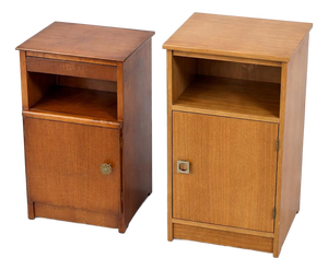 Mid-Century Wooden Bedside Cabinets, Set of 2