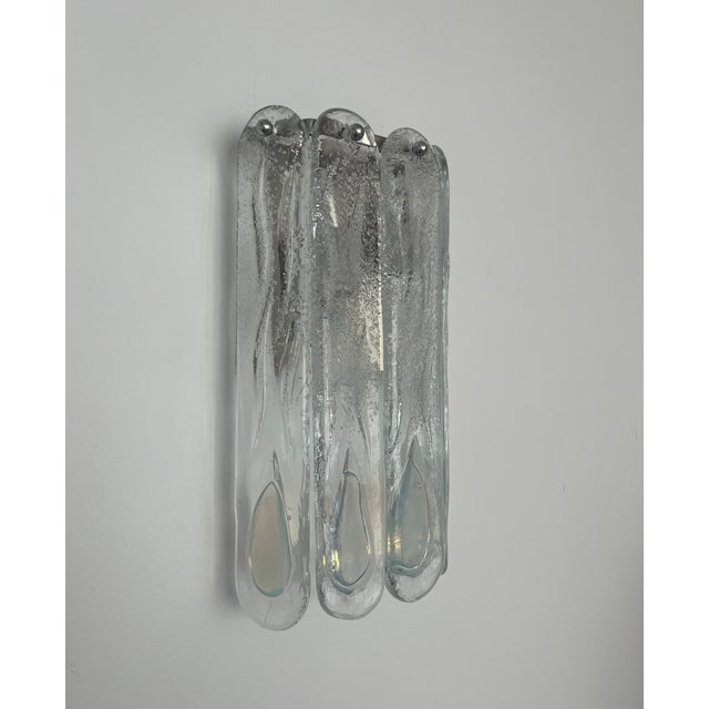 Mid-Century Modern Italian Iridescent Murano Wall Sconces from Mazzega, 1970s, Set of 3 For Sale - Image 15 of 18
