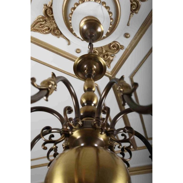 2000 - 2009 Flemish 8-Armed Chandelier with Eagle For Sale - Image 5 of 5