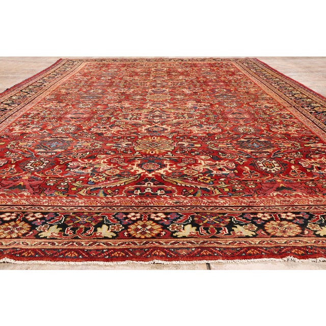 Antique Persian Mahal Rug, 10'07 X 17'01 For Sale - Image 9 of 10