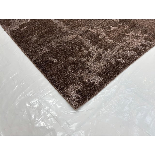 Silk and Wool Nepalese Rug , 7'9" X 9'9" For Sale - Image 4 of 4