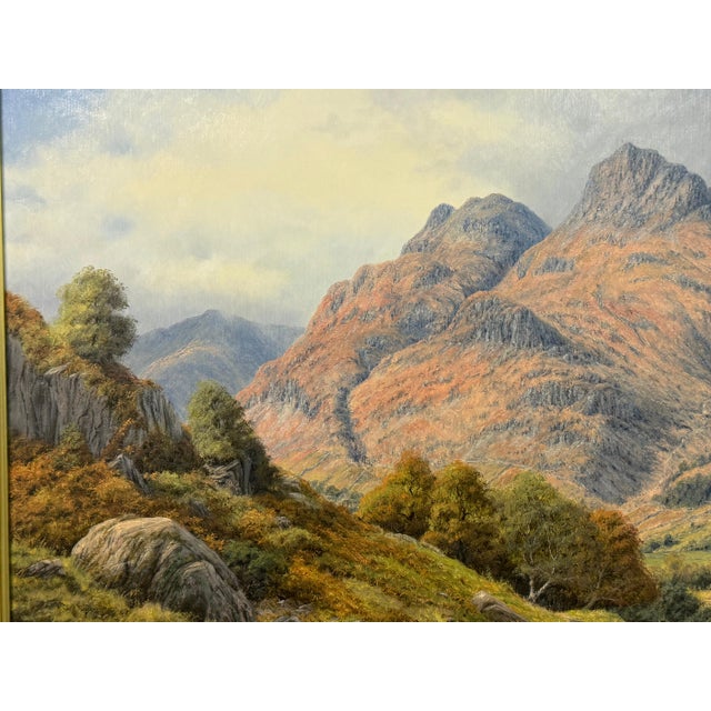 Sheep by River in Mountains of Lake District England - Original Oil on Canvas 1990 Circa For Sale - Image 17 of 18