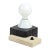 Block Lamp - Sculptural Barn Beam and Limestone Table Lamp by Gabor Gobi For Sale