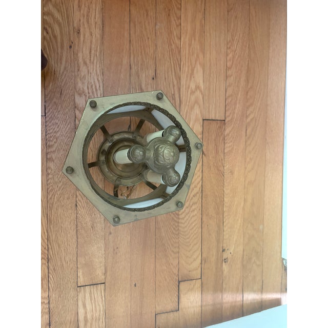 Art Deco Pristine 1920's Light Fixture For Sale - Image 3 of 3