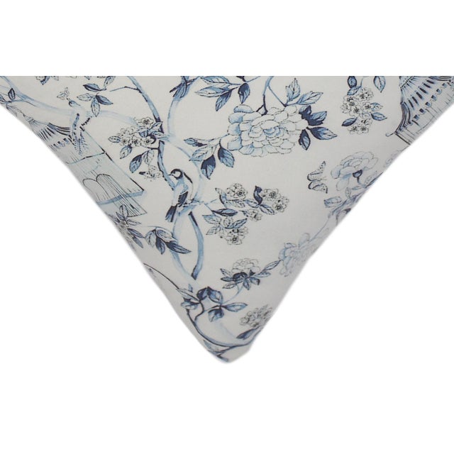 Shabby Chic Printed Velvet Handmade Pillow For Sale - Image 4 of 8