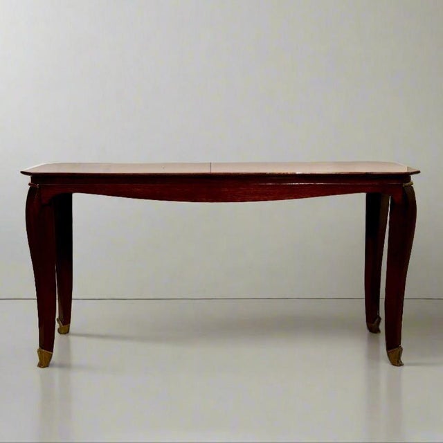 Brown Mid-20th Century Large Art Deco Console designed by Maurice Rinck, France For Sale - Image 8 of 18