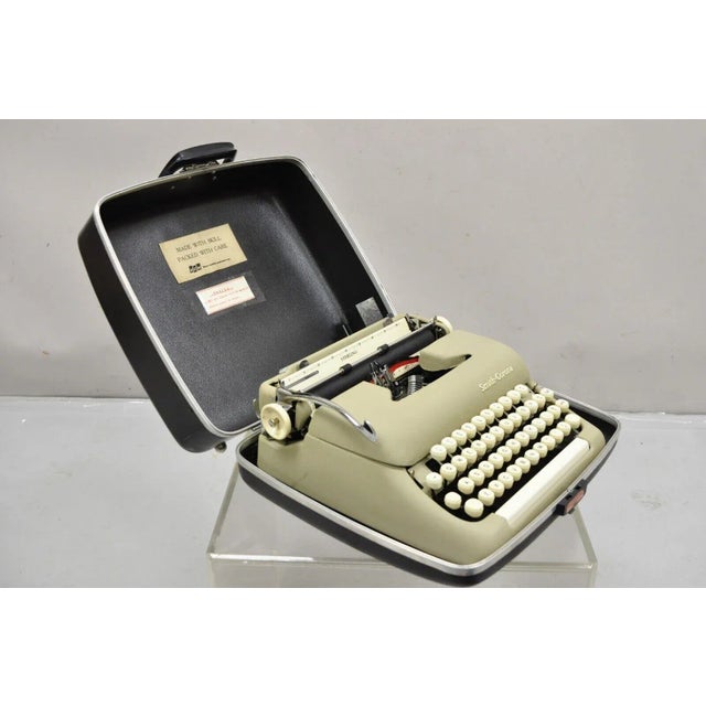 Vintage 1970s Smith Corona Sterling Manual Portable Typewriter With Hard Case For Sale - Image 11 of 11