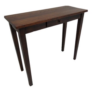 Small Vintage Oak Side Table with Drawer, 1920s For Sale