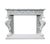 Neoclassical White Console Table With Silver-Gilt Carvings and Mythical Bird Supports For Sale - Image 12 of 16