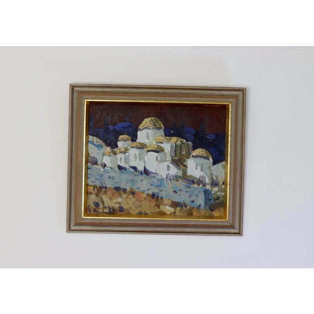 Tage Garvik, Town, 1950s, Oil on Canvas, Framed For Sale - Image 7 of 11