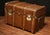 Wood Curved Mail Trunk with Key, 1920s For Sale - Image 7 of 11