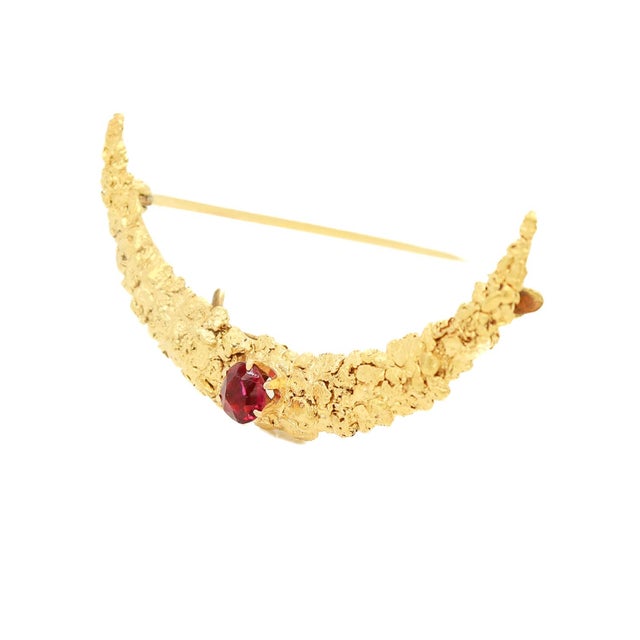 Antique 'Gold Rush' Montana Gold Watch Holder Pin or Brooch For Sale - Image 10 of 12