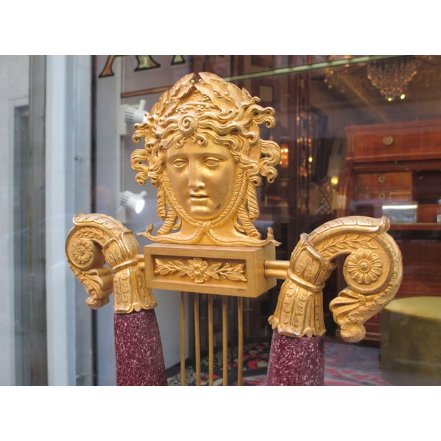 Early 19th Century Very Fine Charles X Imperial Porphyry Lyre Clock For Sale - Image 18 of 18