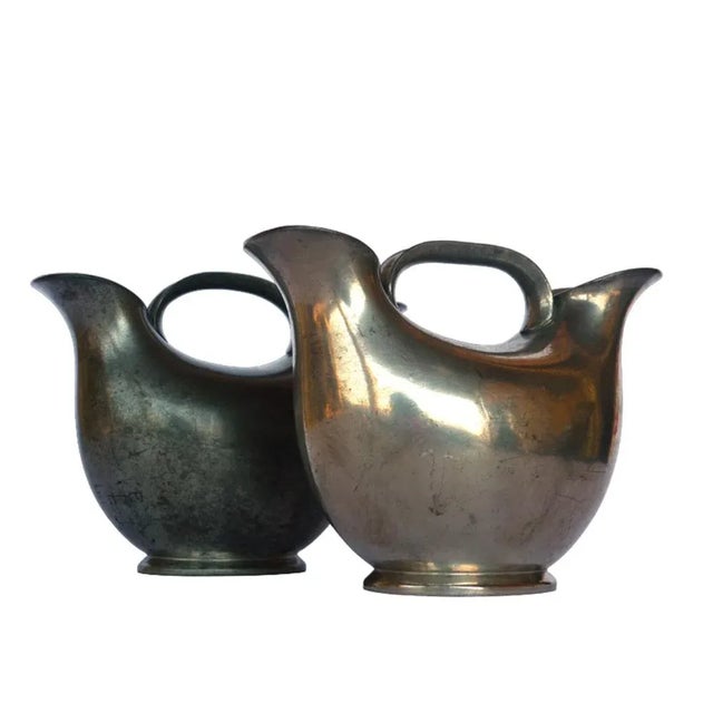 Pair of art deco vases Just Andersen Denmark, 1920s Poch vases Excellent workmanship "Just" brand impressed under the base...