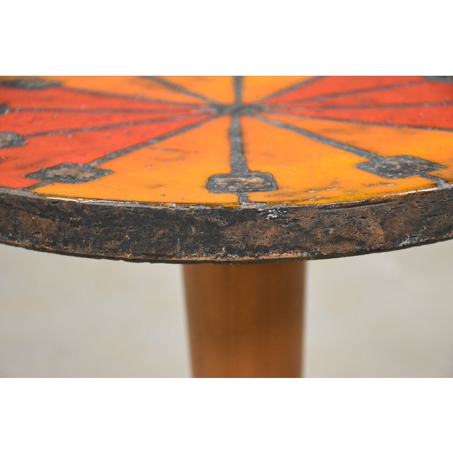 1960s Aldo Londi Bitossi Ceramic Side Table For Sale In Boston - Image 6 of 6
