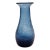 Cobalt Blue Crackle Hand-Blown Glass Vase by Blenko Glass Co. For Sale