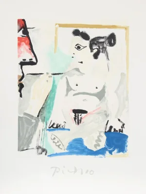 1980s "Le Pientre et son Modele" Lithograph After Pablo Picasso