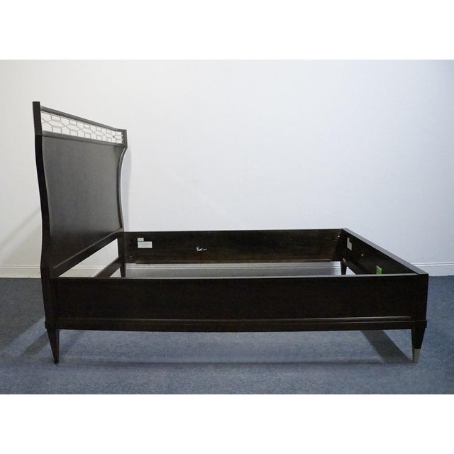 Caracole Classic Charcoal Anegre Transitional Contemporary Style Queen Size Bed 016-107 For Sale In Kansas City - Image 6 of 12