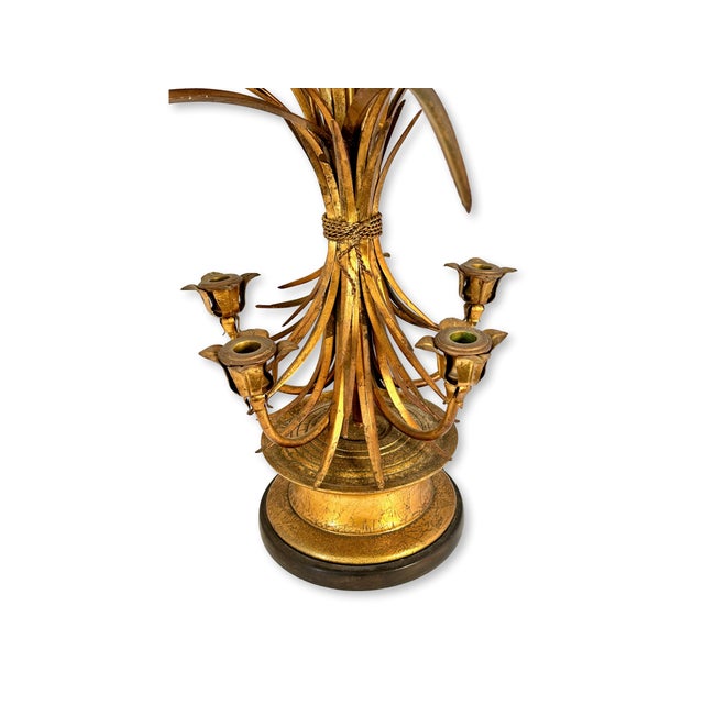 Midcentury Neoclassic Wheat Sheaf Lamp, Frederick Cooper For Sale In Los Angeles - Image 6 of 6