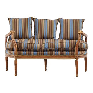 Neoclassical Louis XVI Style Backless Bench Settee For Sale