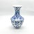 2020s Handmade Ceramic Vase (30cm) Large Blue & White Floral Art with Geometric Neck Design – Tall Statement Decor For Sale - Image 5 of 7