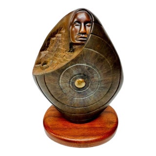 Late 20th Century Robert Dale Tsosie "Amazing Dreams" Limited Edition Bronze Pueblo Sculpture 7/35 For Sale