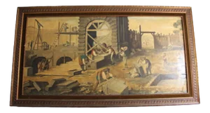 French Stone Masons, 18th Century, Oil on Paper