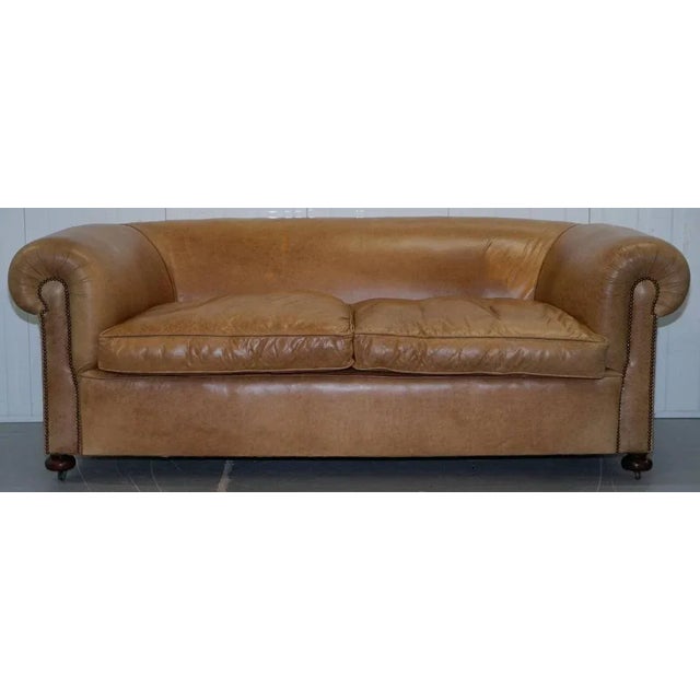We are delighted to offer for sale 1 of 2 lovely restored vintage Victorian club sofas This auction is for the second sofa...