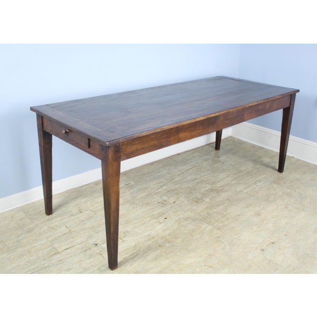 Antique Chestnut Farm Table with Breadboard Ends Chairish
