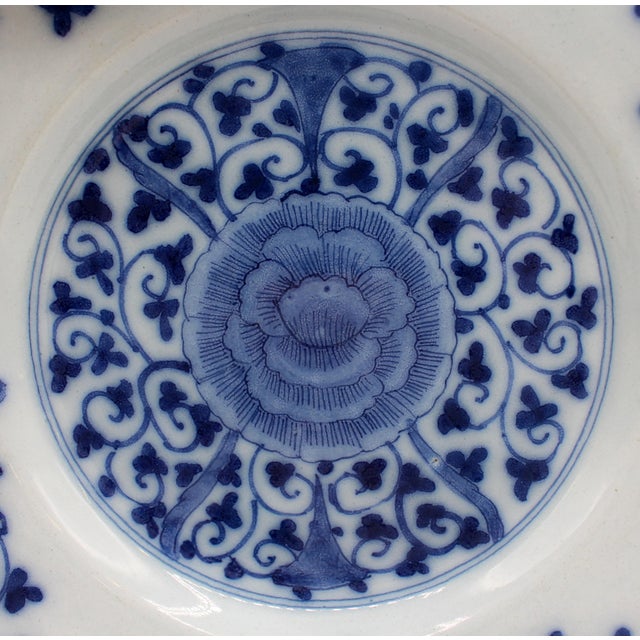 Pair of Late 18th Century Peony Medallion Delft Plates For Sale In Raleigh - Image 6 of 9