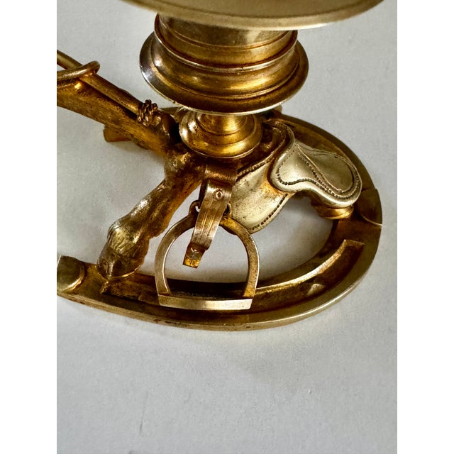Late 19th Century Antique Victorian Equestrian Chamberstick Candleholder C. 1860-1890 For Sale - Image 5 of 10