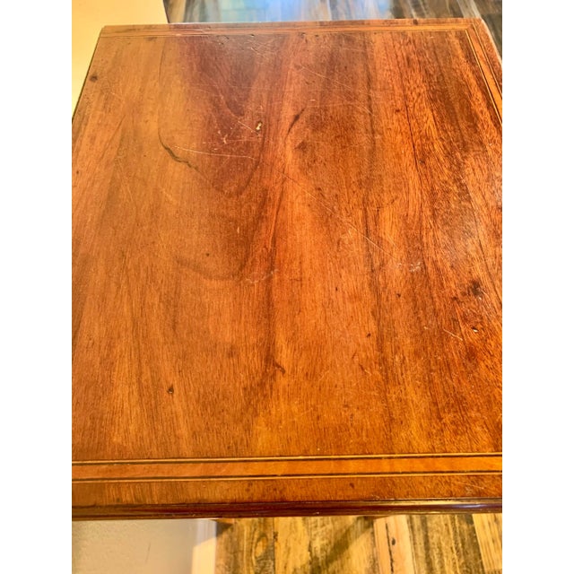 Wood Late 19th Century English Walnut Maple & Co Cabinet Side Table For Sale - Image 7 of 12