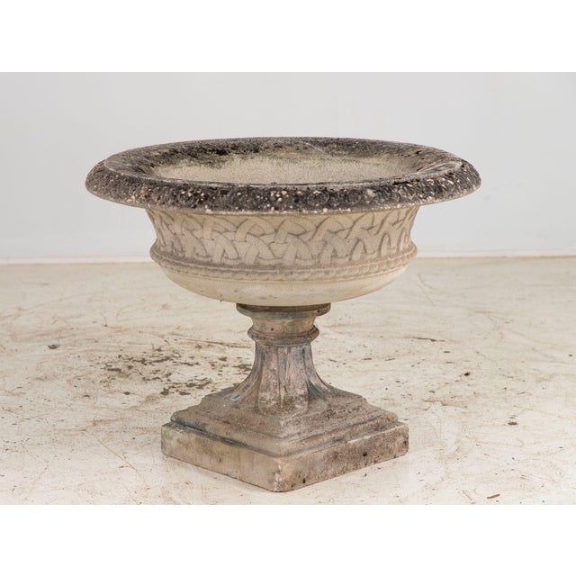 Gray Reconstituted Stone Celtic Urn or Planter, England Late 20th C. For Sale - Image 8 of 8