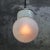 White Vintage Industrial White Porcelain Clear Glass Brass Pendant Lights For Sale - Image 8 of 9