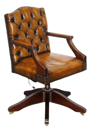 Chesterfield Director's Chair in Cigar Brown Leather