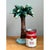 Metal Vintage Ceramic Palm Tree Candlestick For Sale - Image 7 of 12