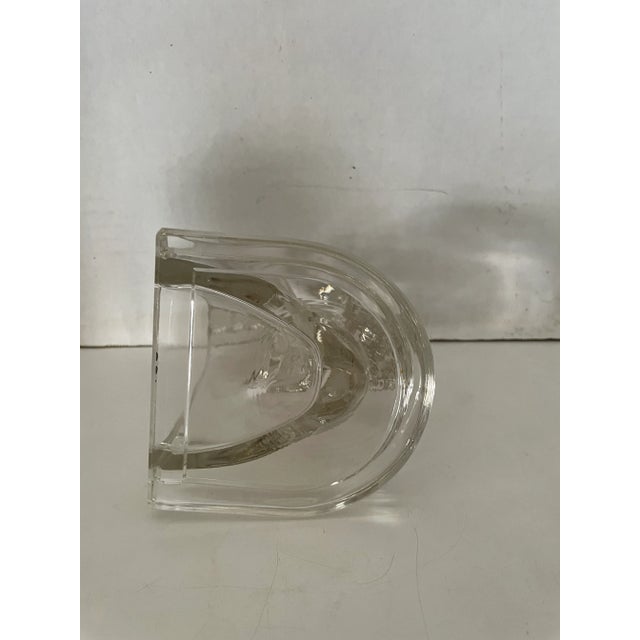 Vintage Crystal Glass Horse Head Bookends - Set of 2 For Sale - Image 4 of 5