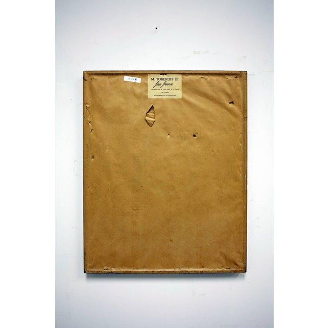 Figurative Unknown, 1950s Judaica Rabbi With Shofar Drawing For Sale - Image 3 of 3