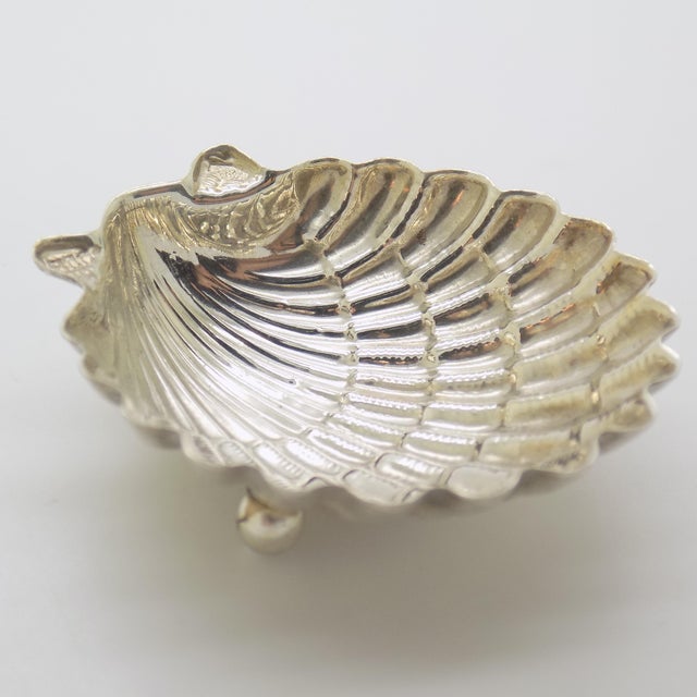 Vintage Italian Handmade Silver Shell Shaped Mini Bowl, 1970s For Sale - Image 3 of 10