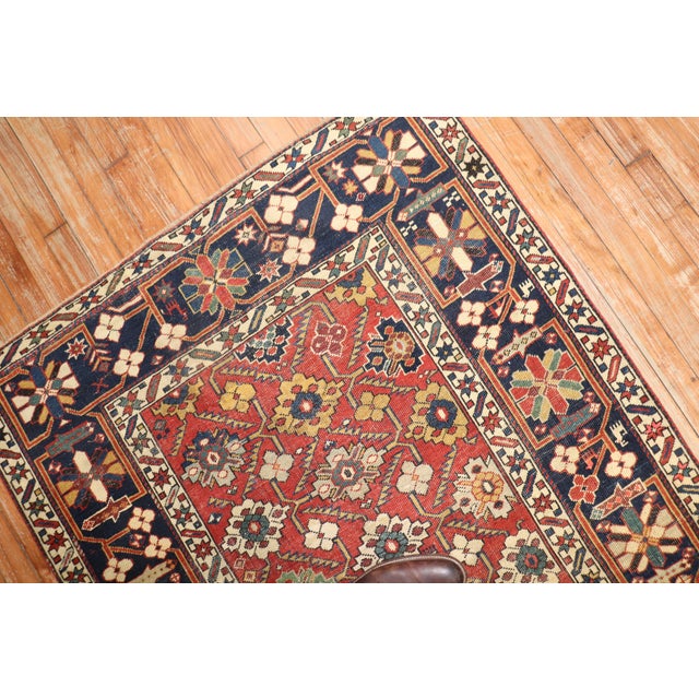 19th Century Antique Caucasian Shirvan Rug, 3'7'' X 4'9'' For Sale - Image 4 of 10