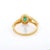 Gold Genuine Emerald Diamond Women Engagement Ring in 18k Solid Yellow Gold Size 7 For Sale - Image 8 of 13