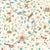 Sanderson Aril’s Garden Wallpaper in Teal/Russet For Sale