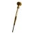 Antique Victorian Gold Filled and Mother of Pearl Umbrella or Parasol Handle For Sale