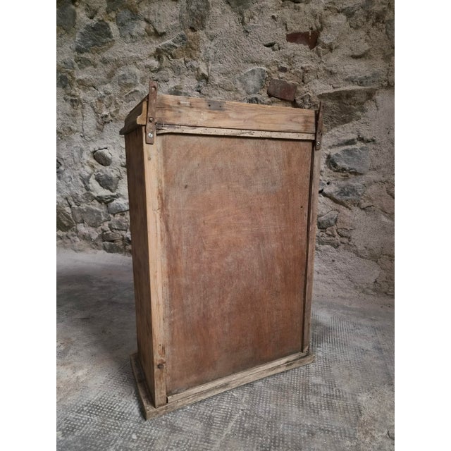 Antique French Wall Cabinet in Pine and Oak with Glass Door, 1850s For Sale - Image 17 of 18