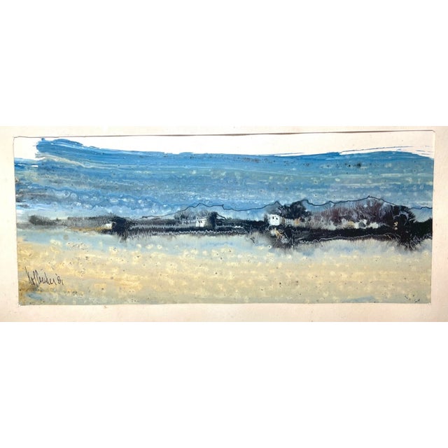 Up for sale is a wonderful original abstract mixed media painting by Gino Hollander 1981. It's done on paper with rich...