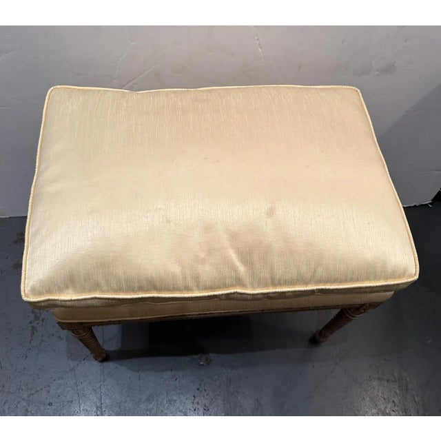 1900 - 1909 Early 1900s Turn-of-the-Century, French, Spiral Leg Bench For Sale - Image 5 of 7