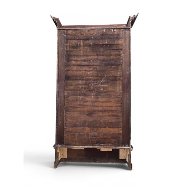 Antique Chicago Architectural Salvage Mahogany Pier / Hall Mirror For Sale - Image 9 of 9
